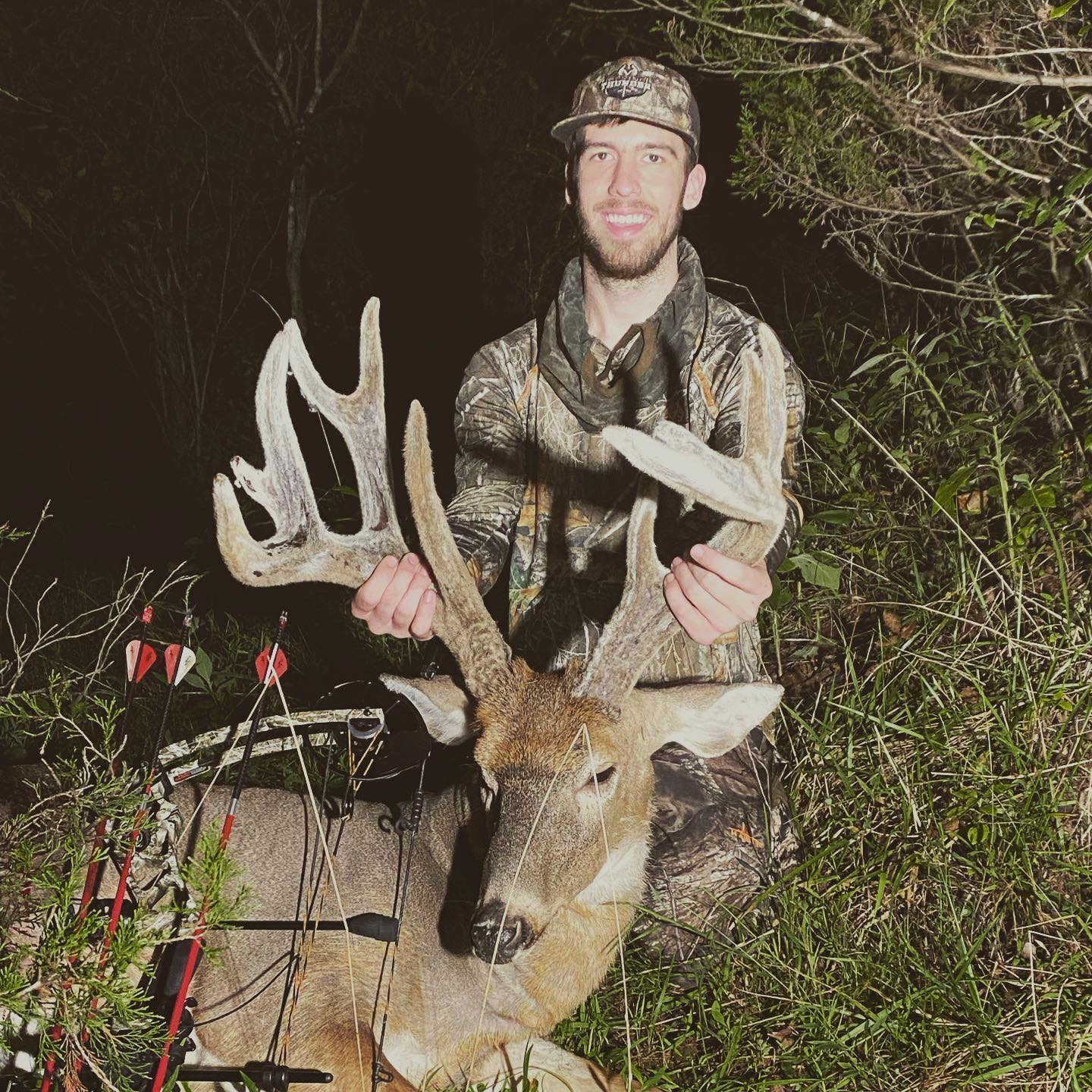 Mattingly's big velvet buck from this Kentucky deer season.