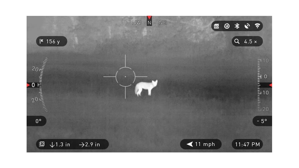 Thermal scope view.