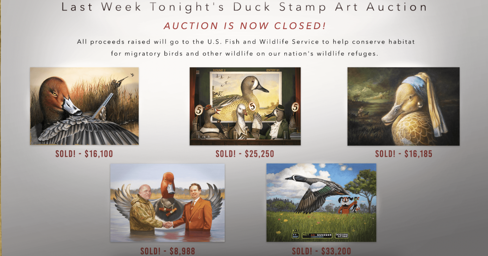 duck stamp contest entries joke