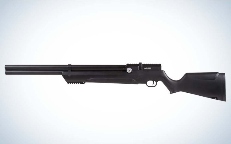 A black air rifle