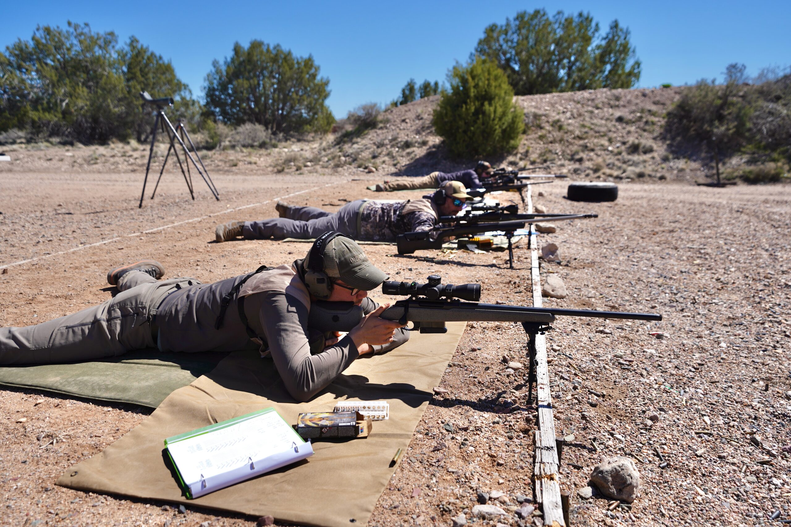 Rifle testing using bipods