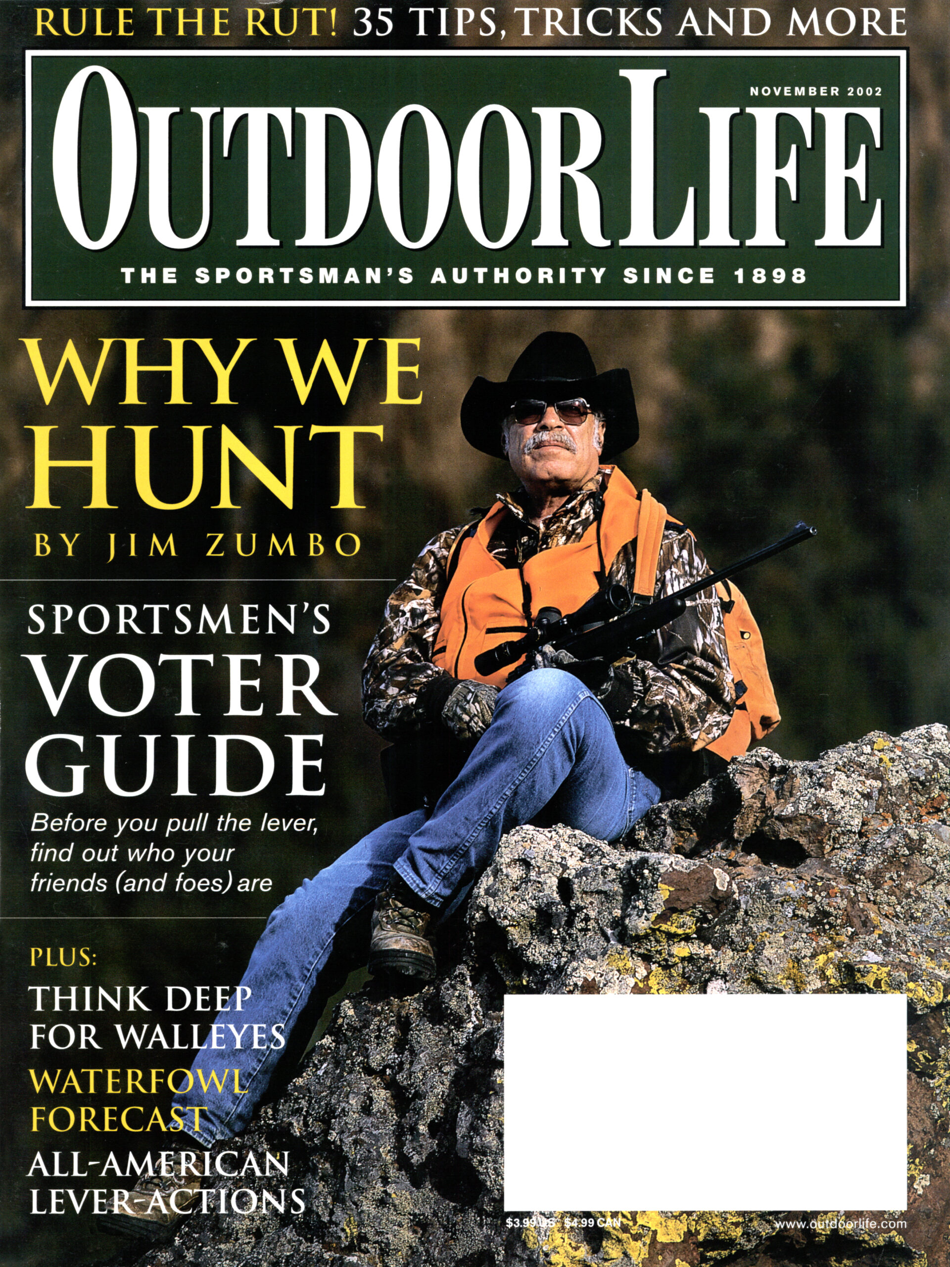 The Jim Zumbo cover of Outdoor Life magazine in November 2002.