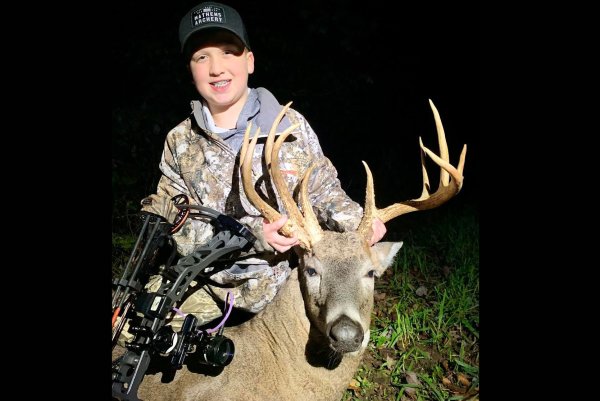 12-Year-Old Bowhunter Tags a Stud 12-Point Buck