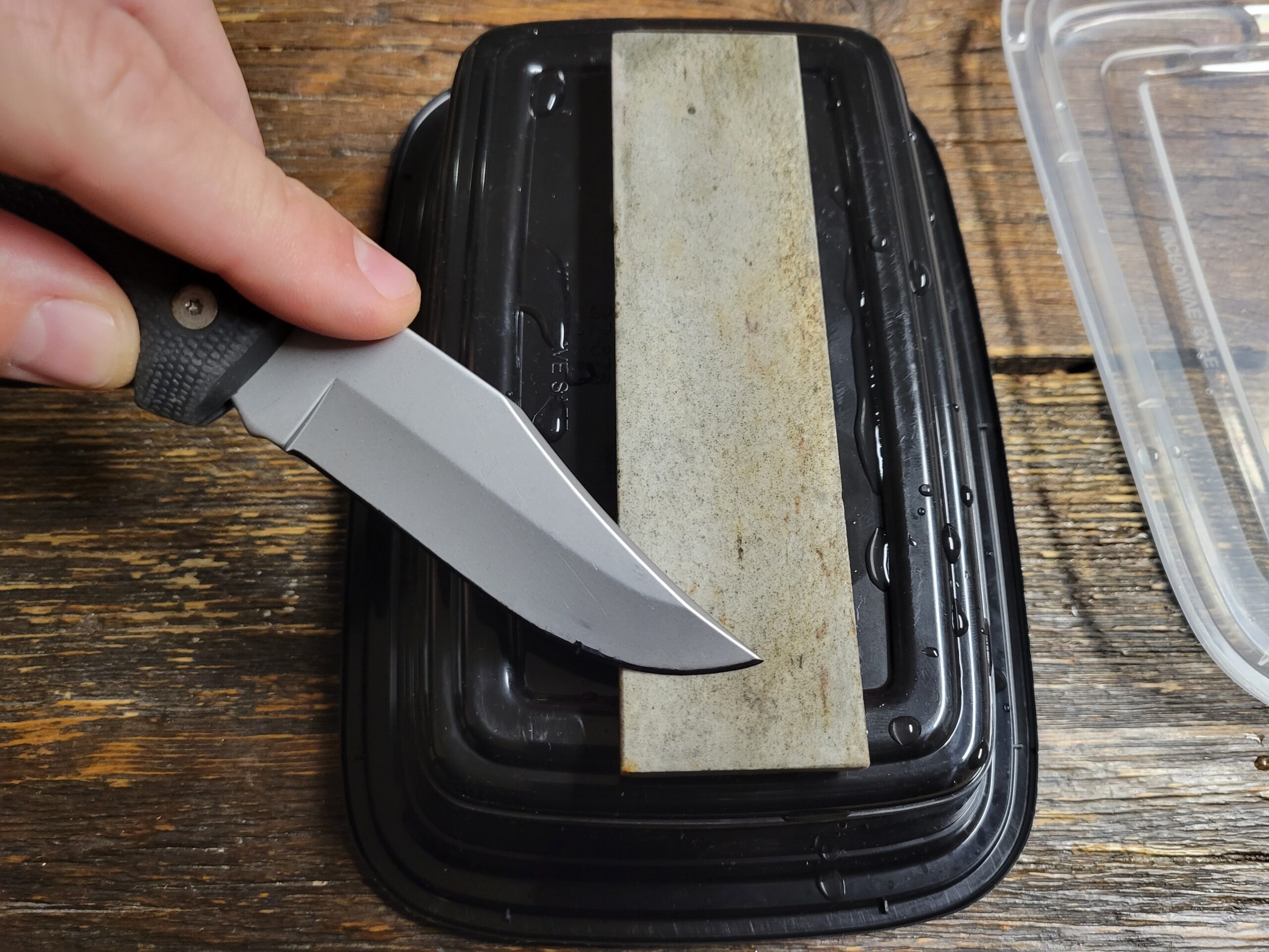 Sharpening a Small Knife on a Guided Sharpener