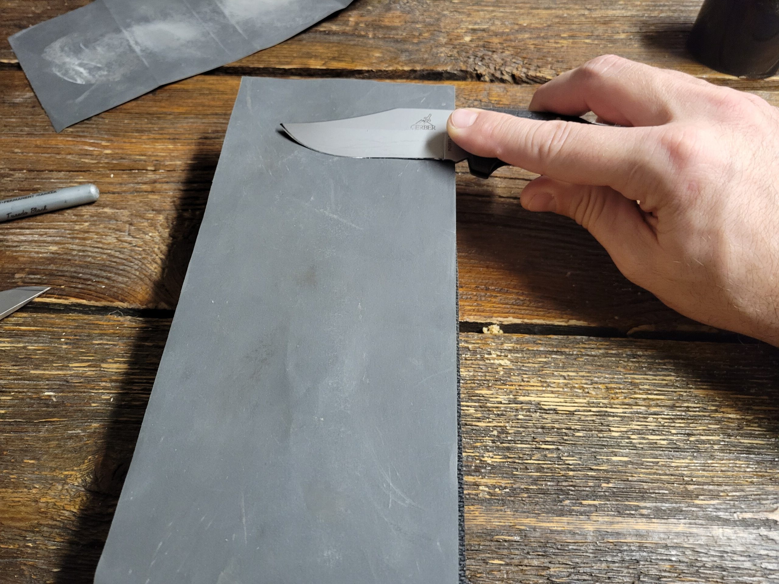 Find your angle when sharpening a knife
