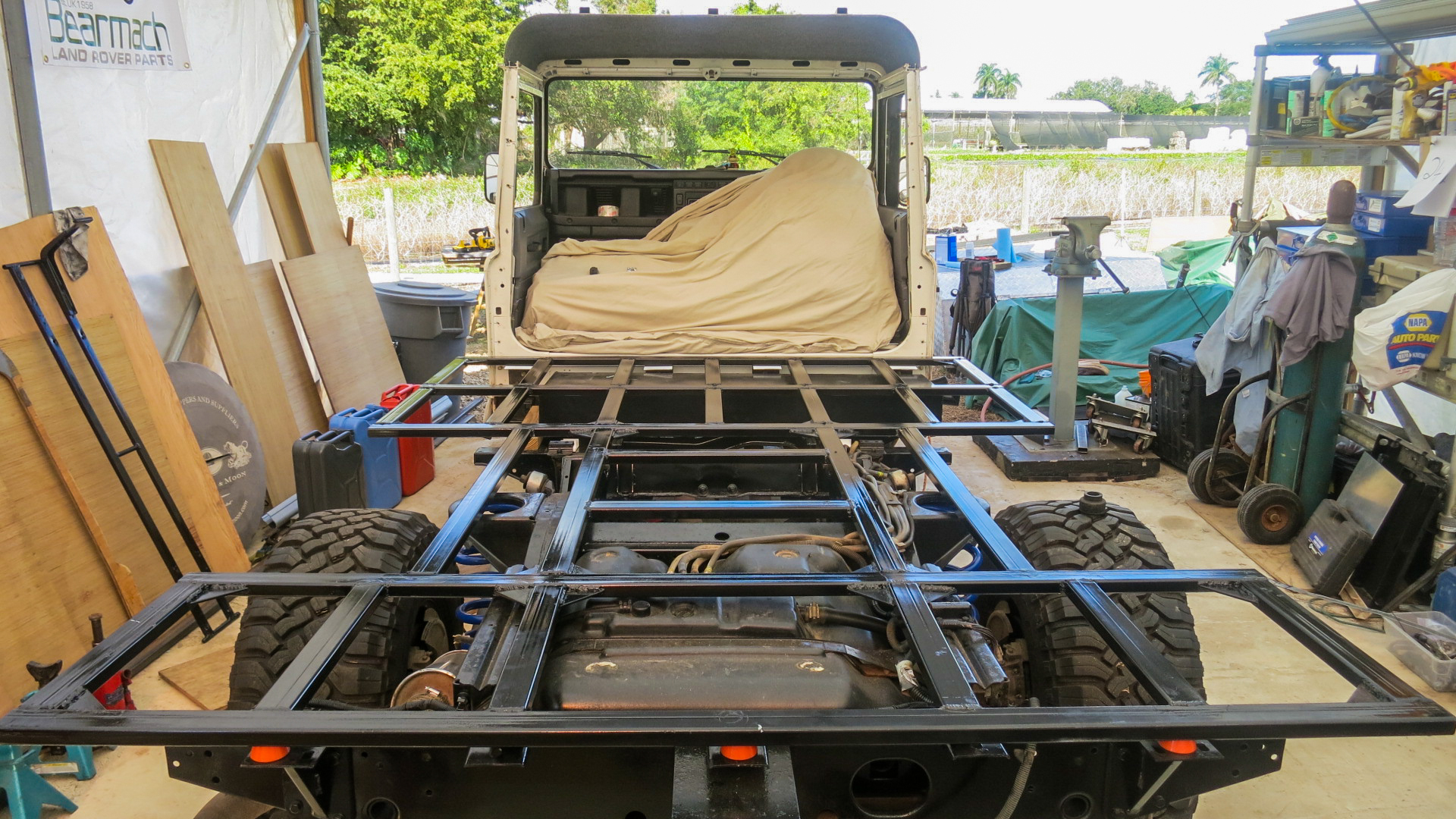 The Defender chassis had to be strong and flexible.
