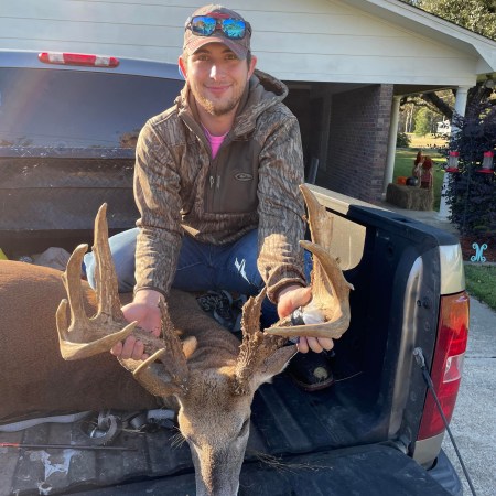 Louisiana Crossbow Hunter Couldn't Afford a Deer Lease. Instead, He Tagged a Giant Buck From His Backyard Porch