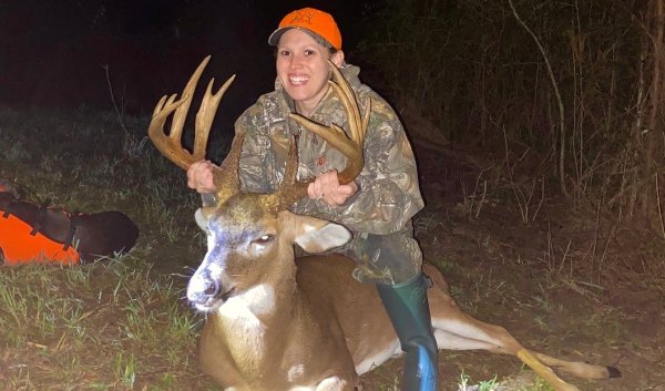 Louisiana Hunter Tags a 16-Point Buck While Hunting with Her Young Son
