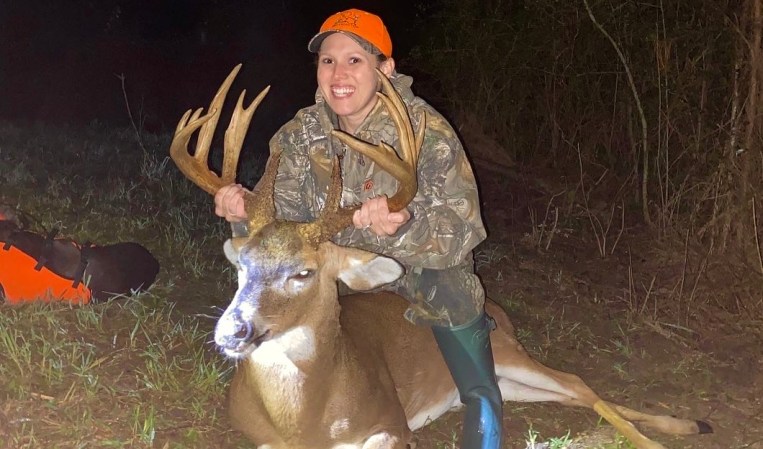 Louisiana Hunter Tags a 16-Point Buck While Hunting with Her Young Son