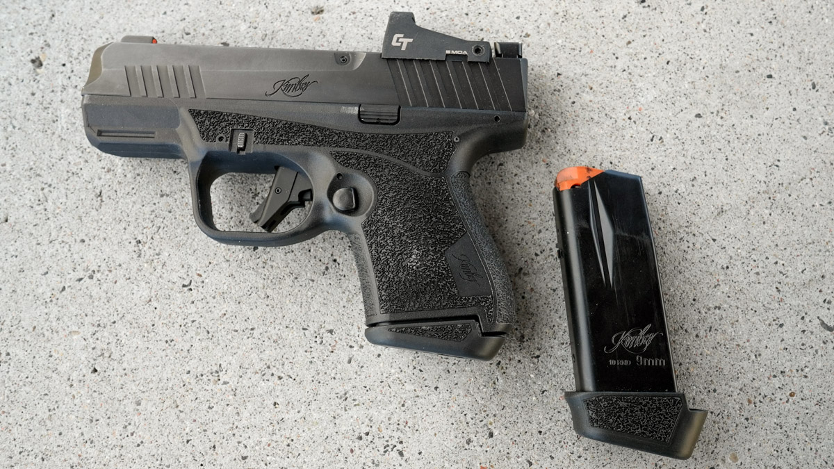 9mm pistol with magazines