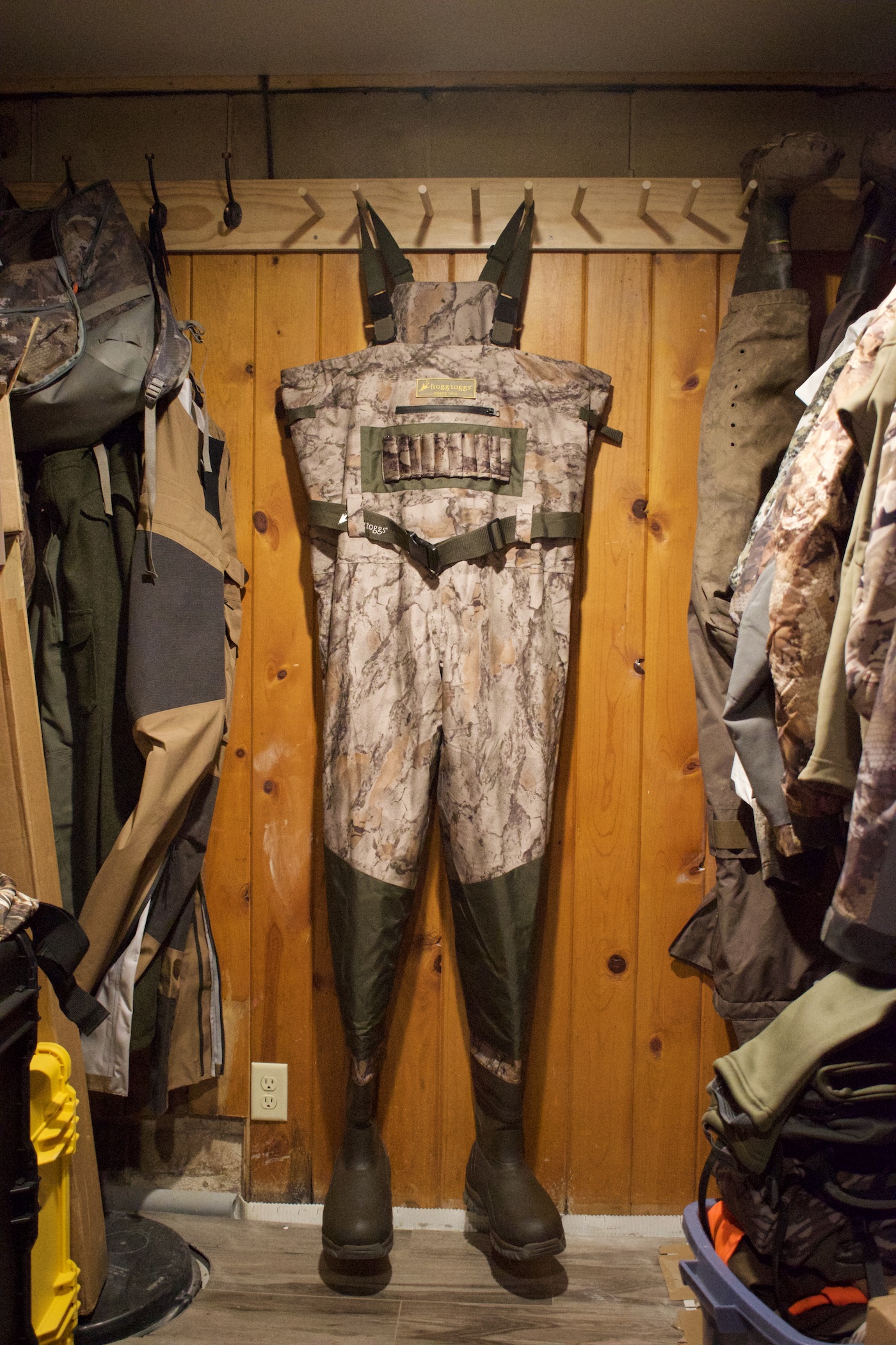 The best value duck hunting waders have a camo pattern and black boots