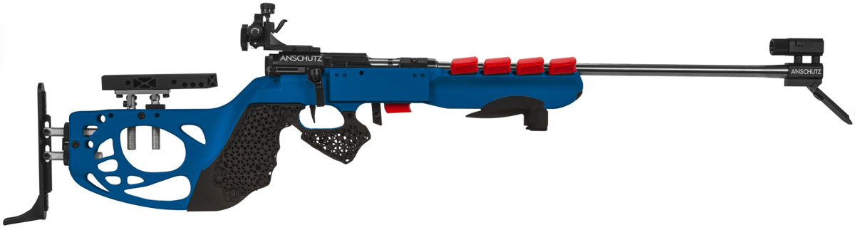 biathlon rifle colored blue