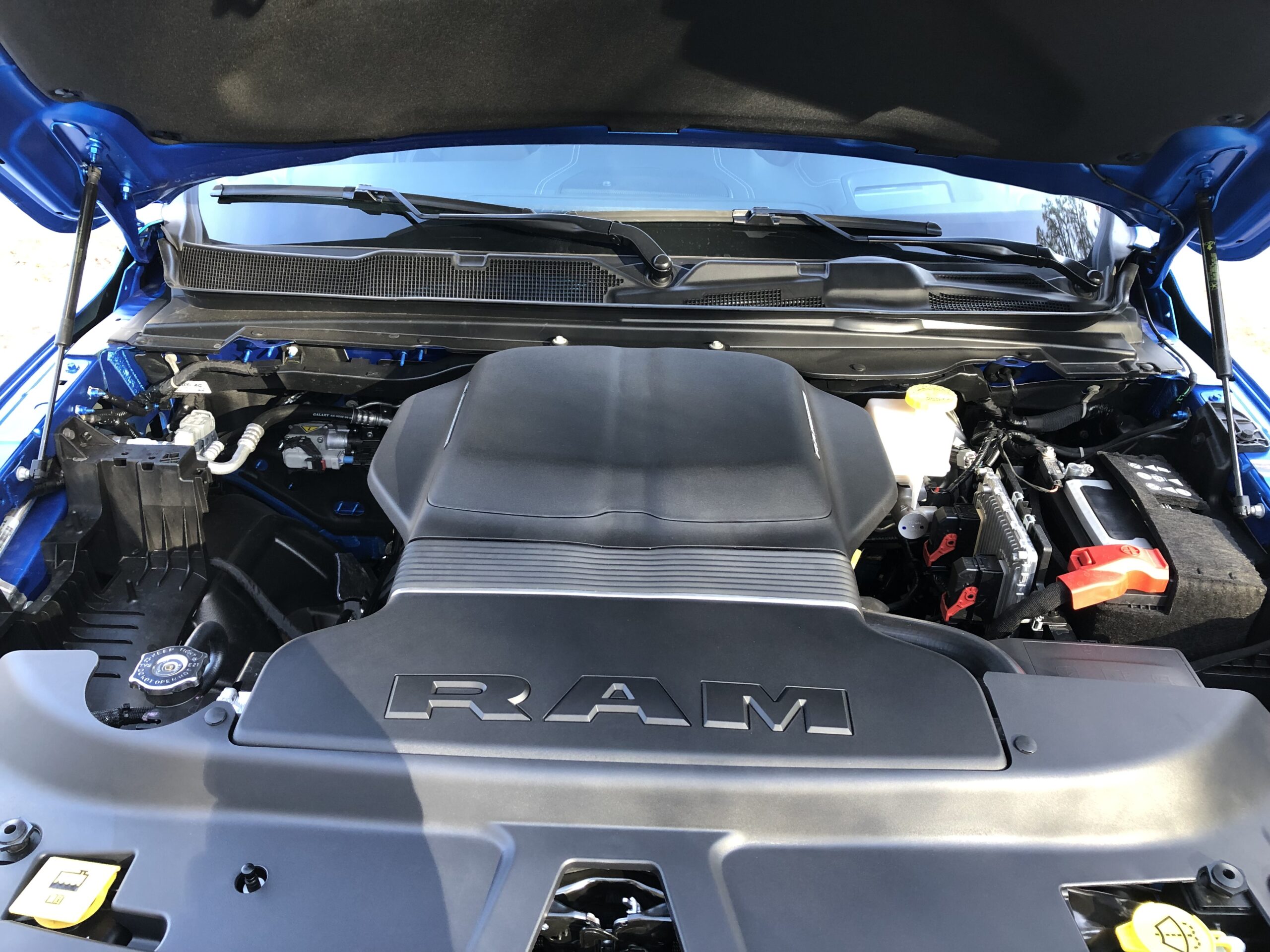 The Hemi engine delivers power.