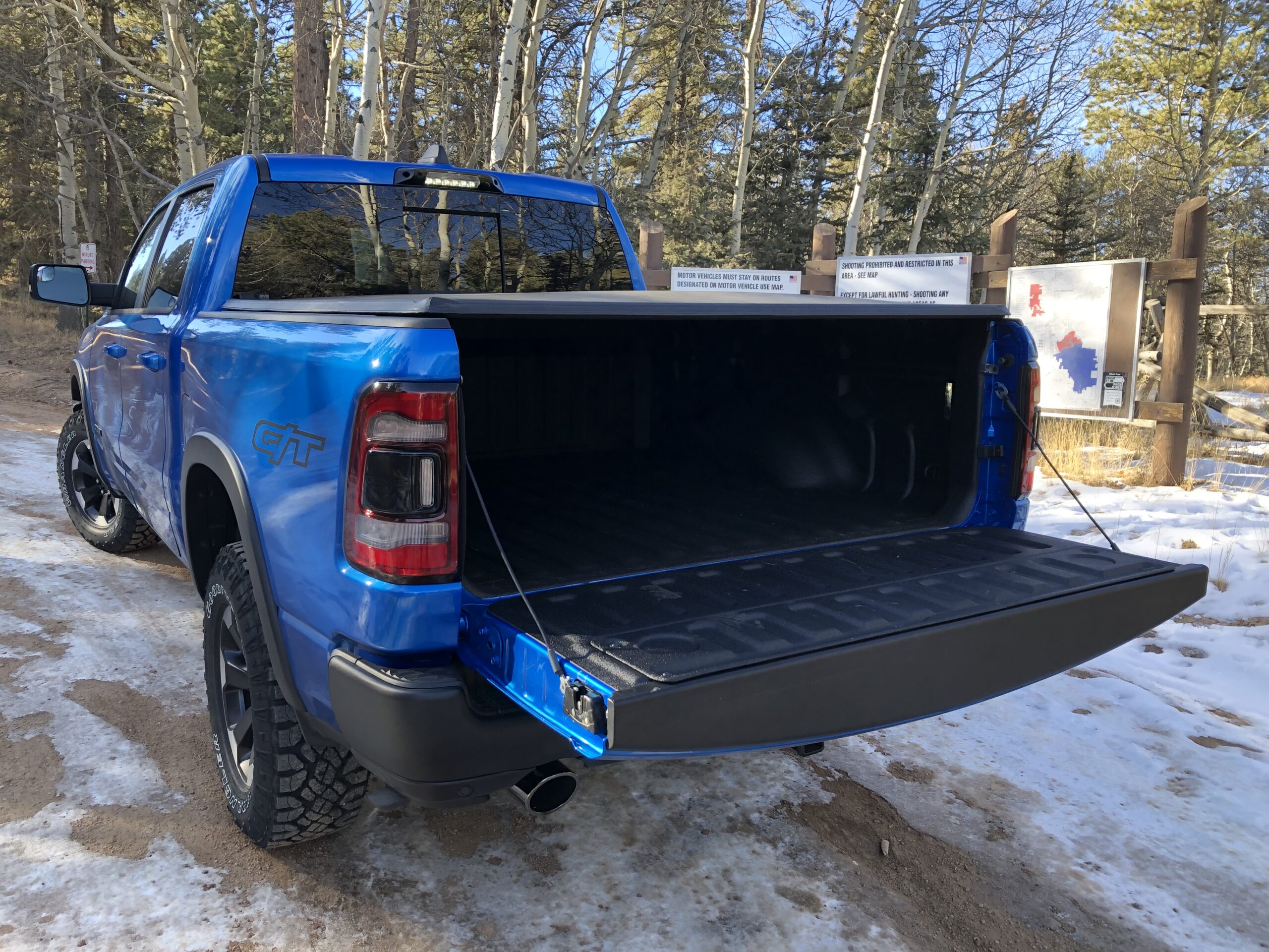 Consider the multi-functional tailgate and side storage.