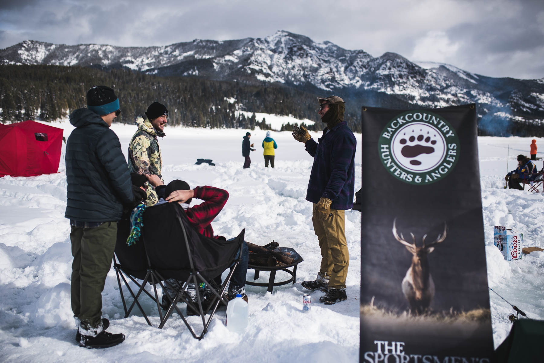 ice fishing event in Montana