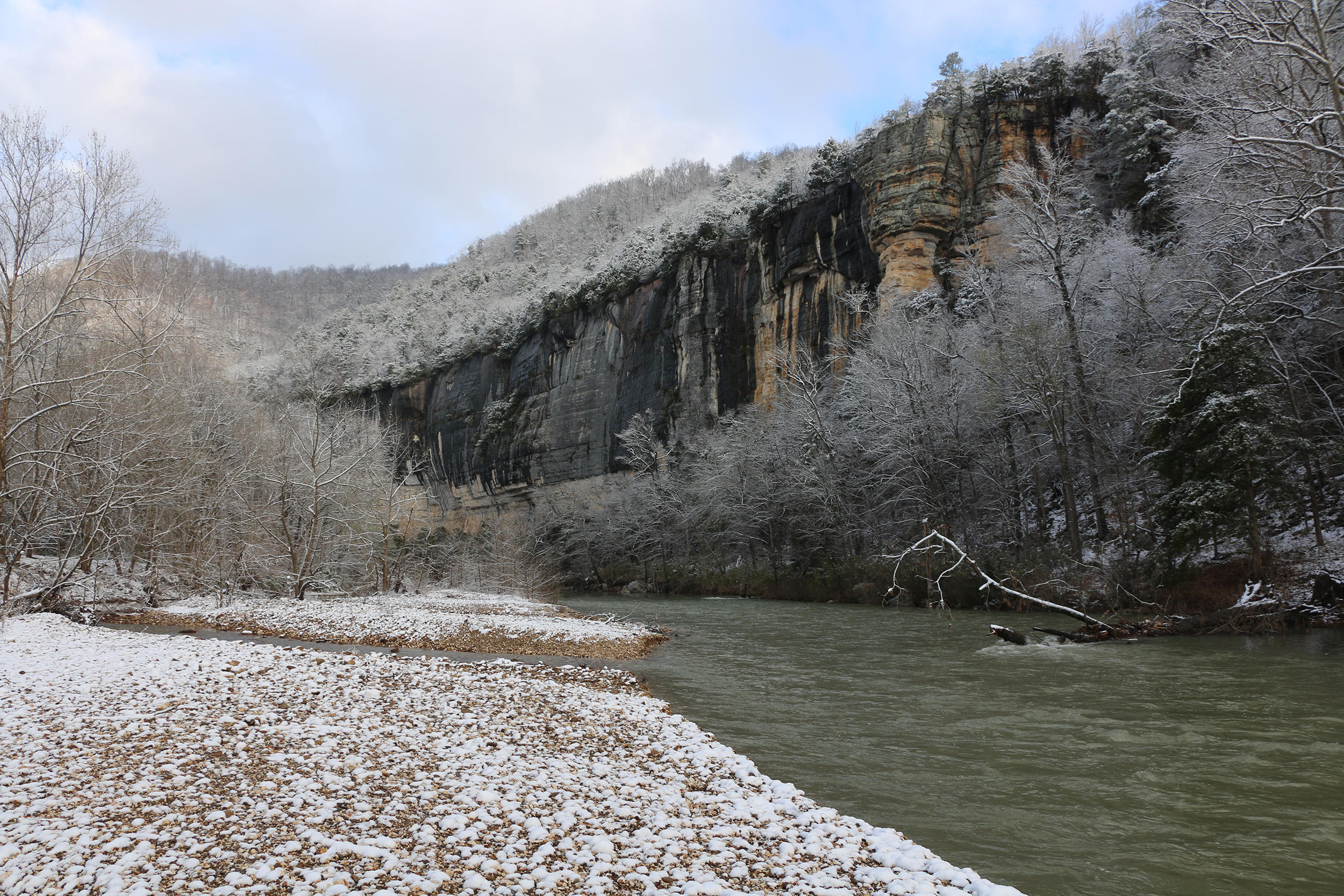 The Buffalo National River in winter.