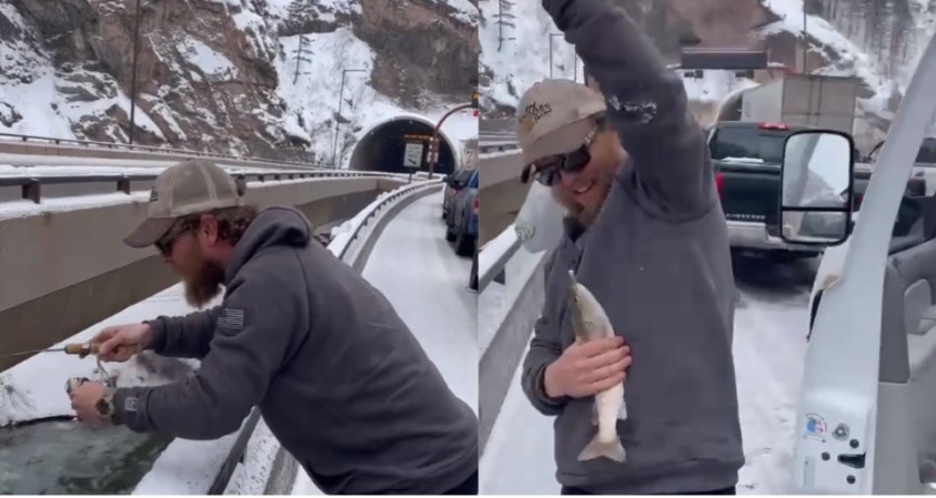 Video: Colorado Angler Catches a Trout While Stuck in I-70 Traffic