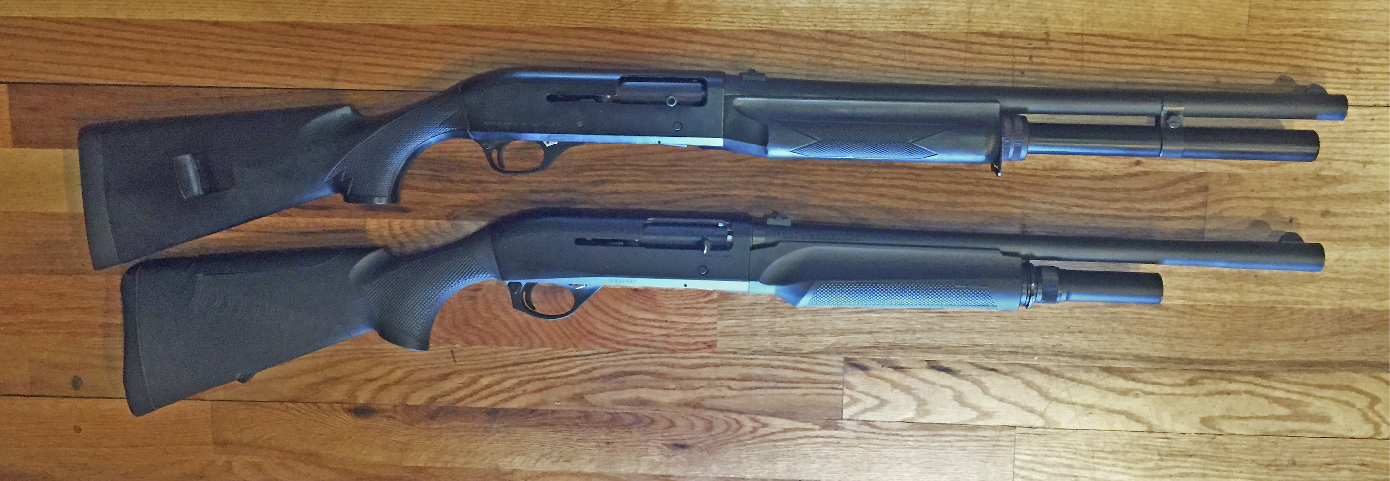 Two H&K Benelli M1 Super 90s.