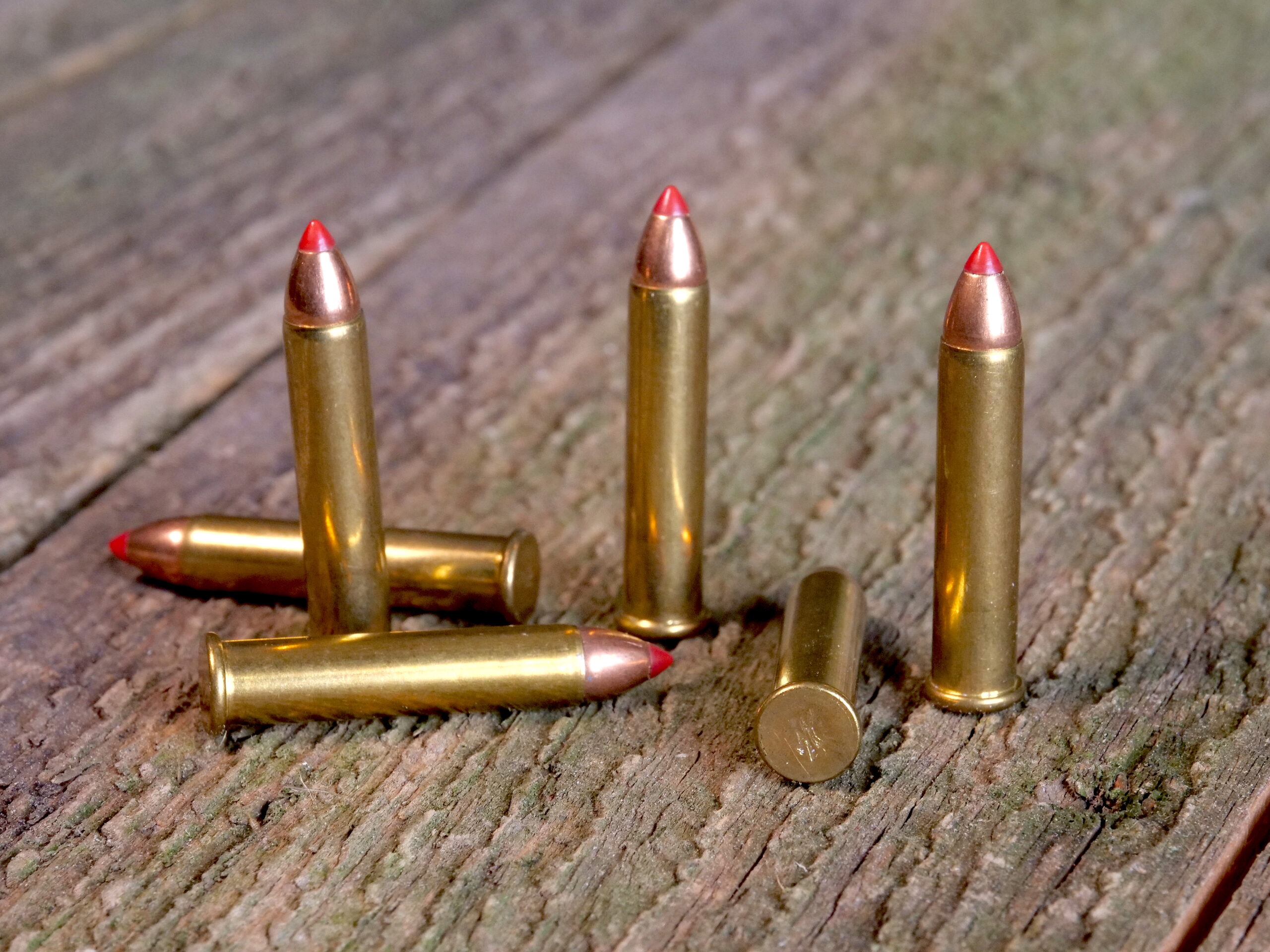 The .22 WMR comes in several bullet weights.