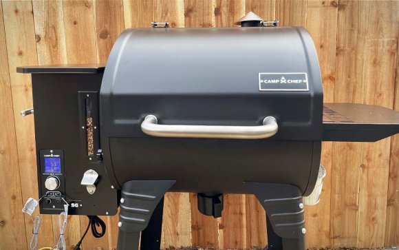 A black best pellet smoker