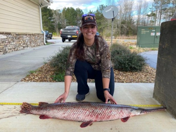 Georgia Angler Catches a Record, 31-Pound Longnose Gar on Light Tackle
