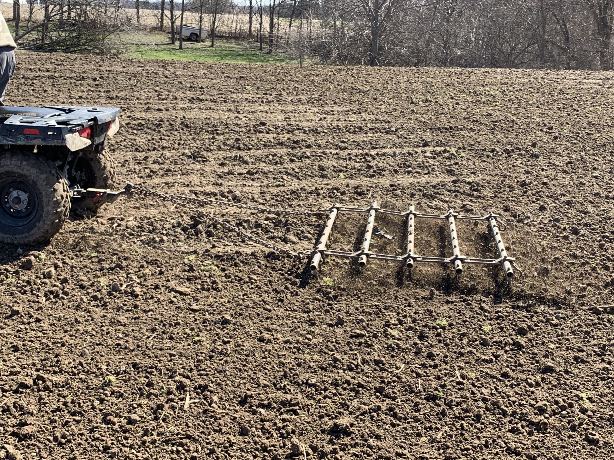 Use a harrow to smooth out your dove field.