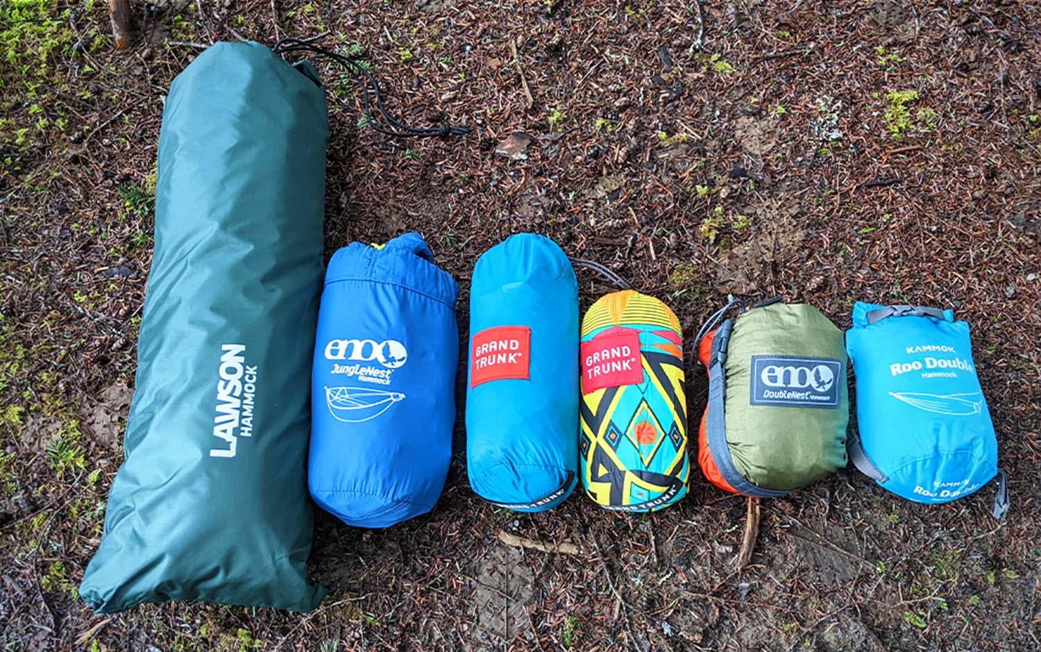 Six best camping hammocks in their stuff sacks