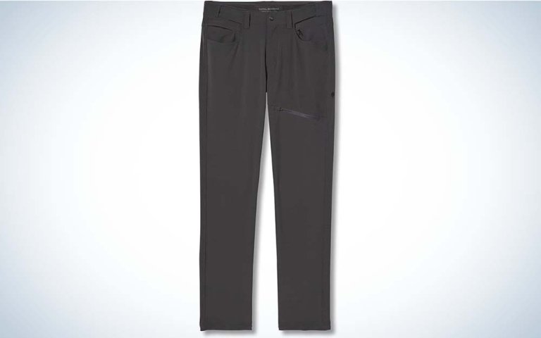 A pair of dark grey best hiking pants
