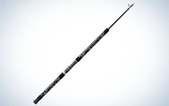 A black best saltwater fishing rod