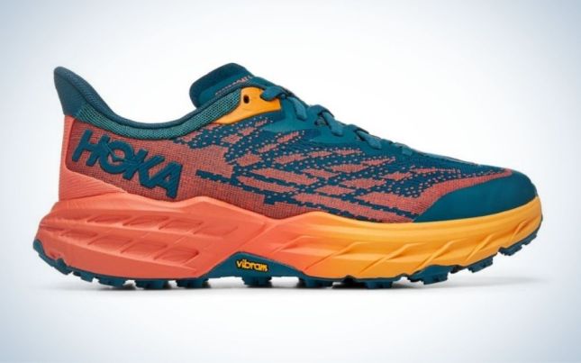 HOKA Speedgoat 5 are the most comfortable hiking shoes.