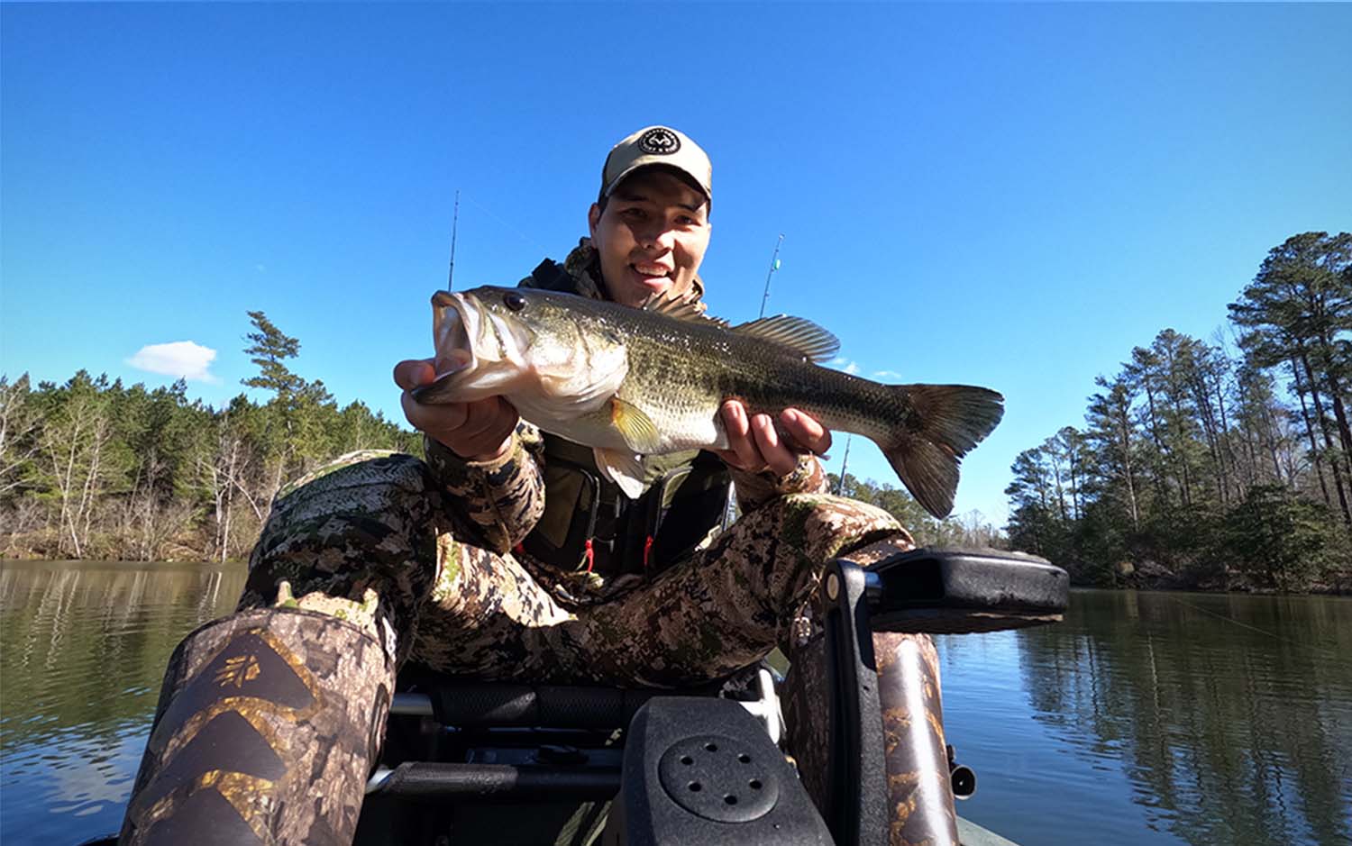 When pulling large bass from heavy cover, the best line to use is 50+ pound braid.