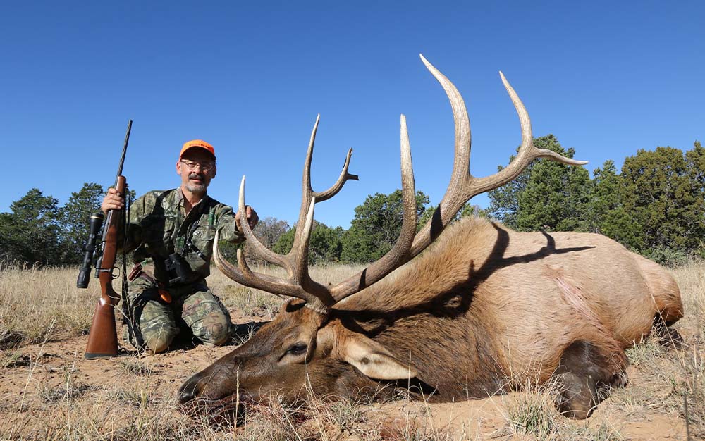 Ron Spomer with a New Mexico Bull Elk