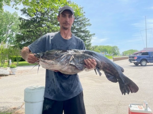 Indiana Angler Crosses State Line, Sets Michigan State Record  with a 53-Pound Flathead Catfish