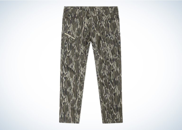 A pair of camo hunting pants