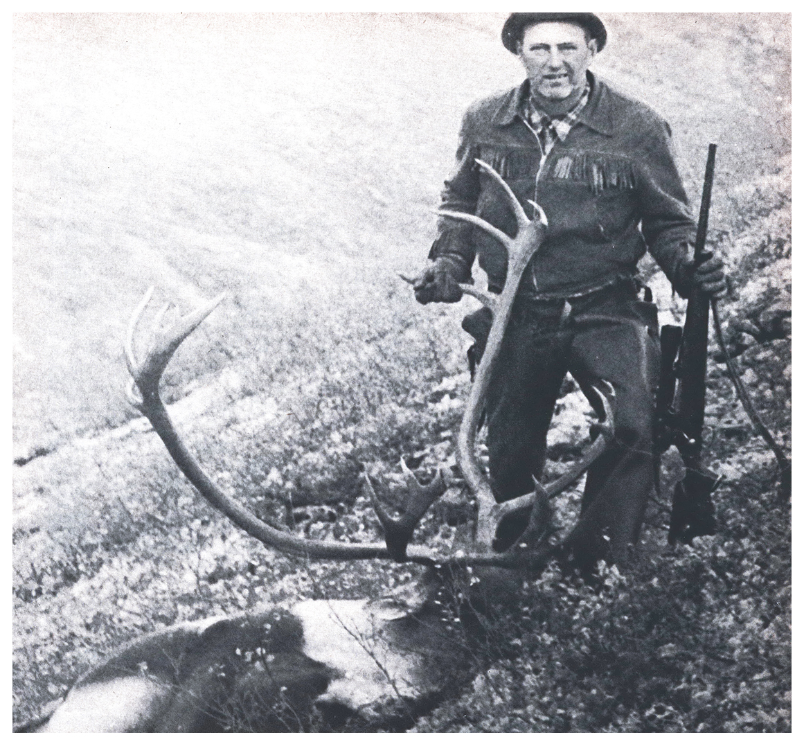An old caribou hunter with a nice bull.