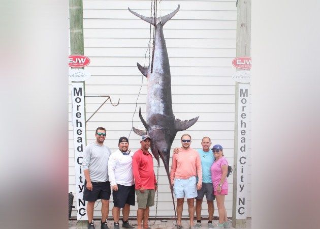 A father-son duo broke the North Carolina swordfish record this week.