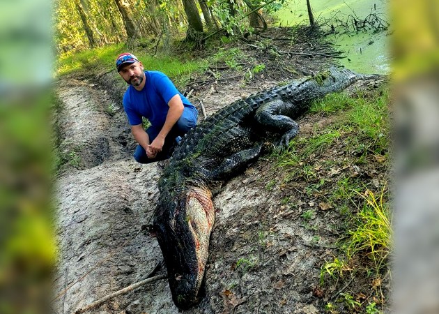 Texas Man Catches His First Alligator, and It’s a Mossy-Tailed Beast
