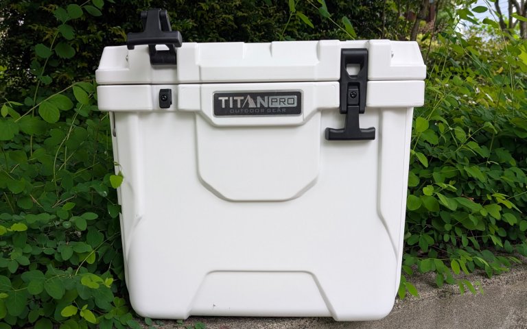 Titan Small Roto Cooler set against foliage