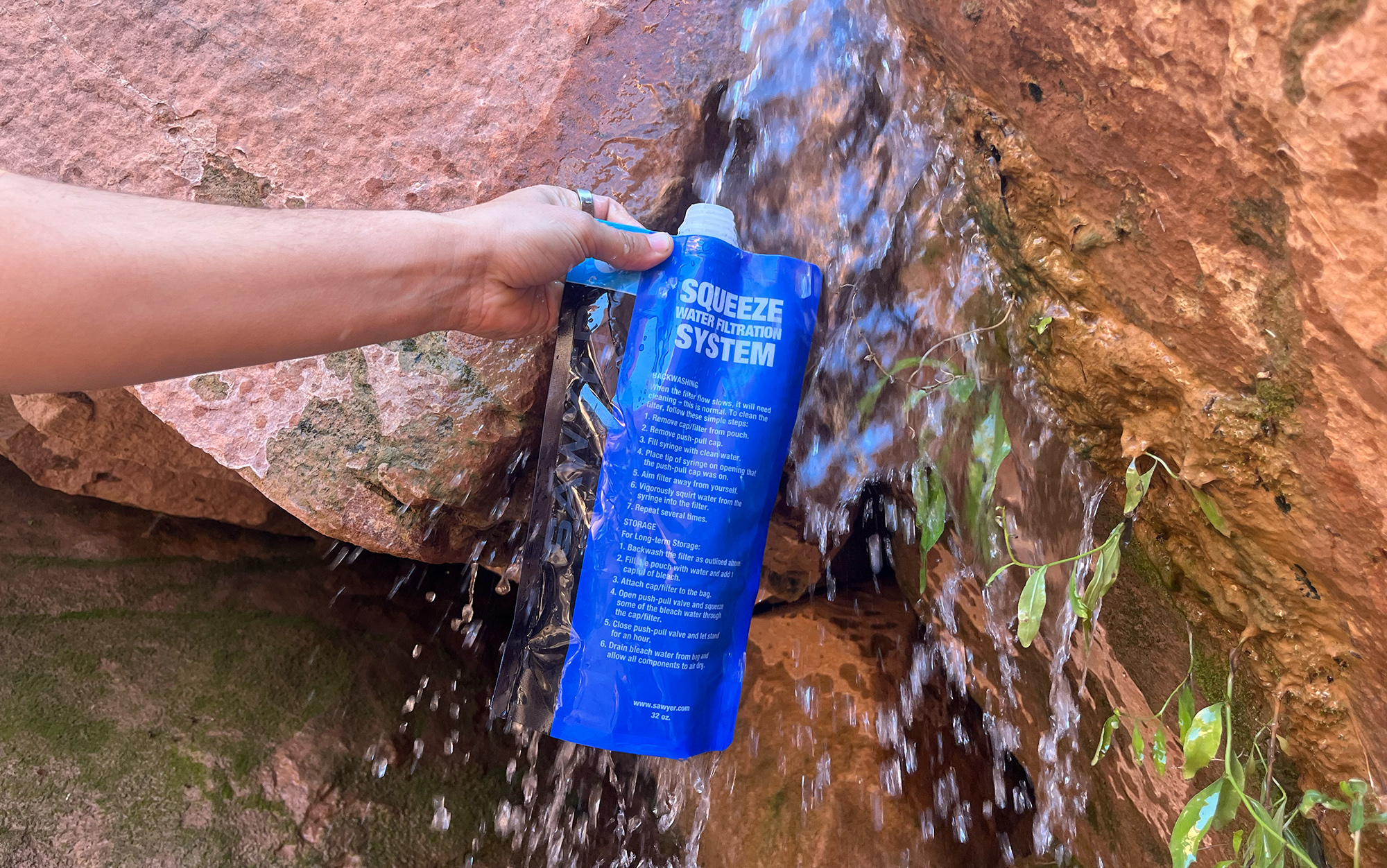 Flowing water makes the bags easy to fill. Standing water poses more of a challenge as the bag tends to collapse inward blocking the water from filling inside.