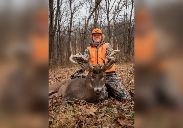 Carson Reeve shot a whitetail buck with three beams on one antler.