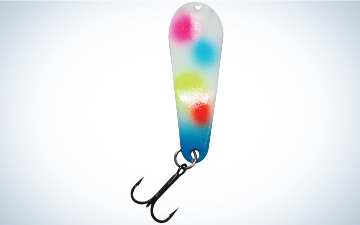 Custom Jigs u0026 Spins Pro Glow Pro Series Slender Spoon 1/16-ounce with or w/o Pro Finesse Drop Chain