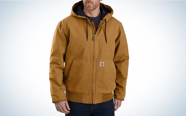 The Carhartt Insulated Active Jacket is the best duck hunting jacket for field hunting.
