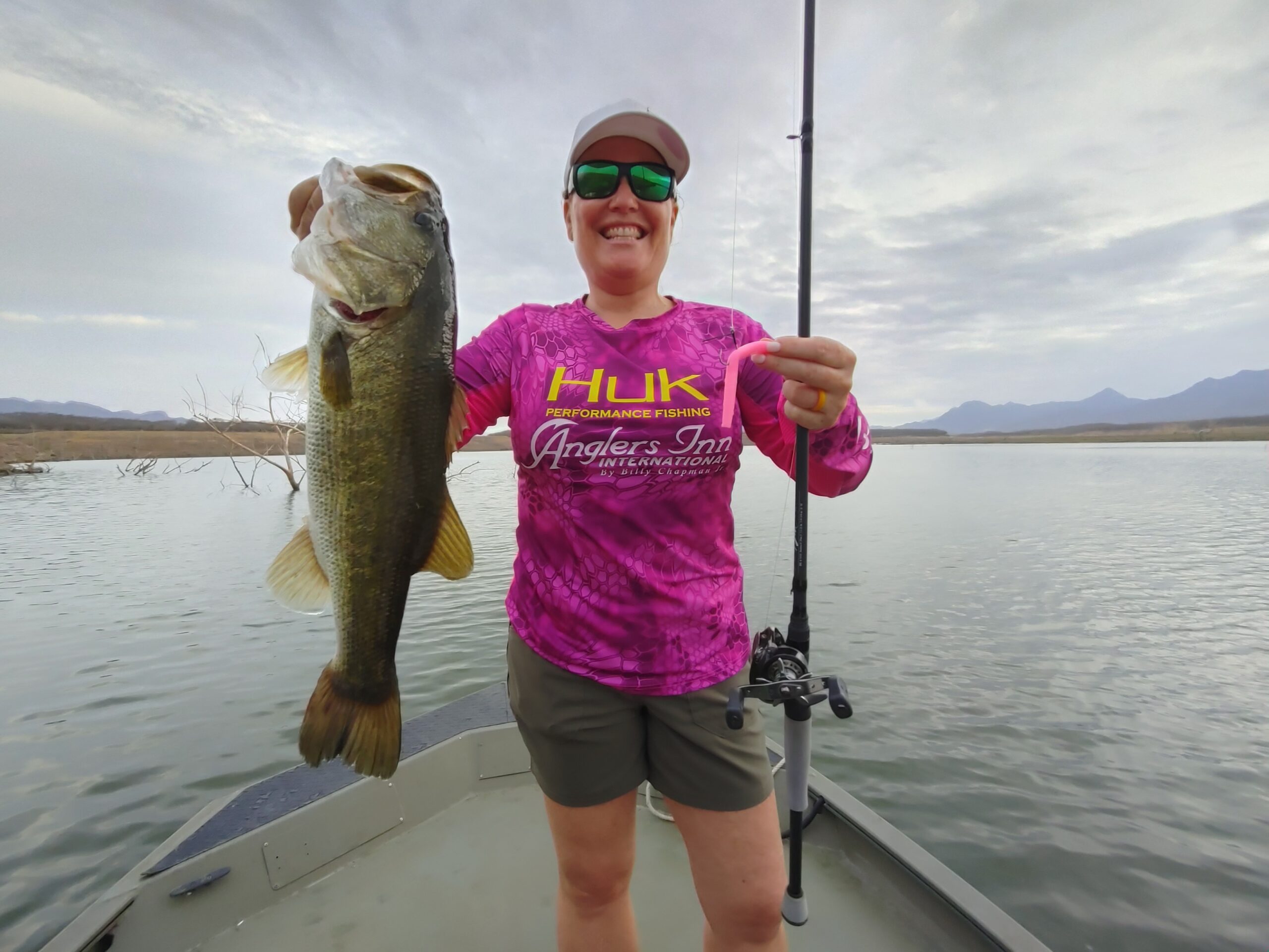 the author's wife helped him test the best bass rods