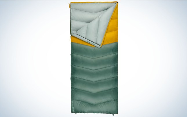 The Kelty Galactic is the best sleeping bag for camping in the summer.