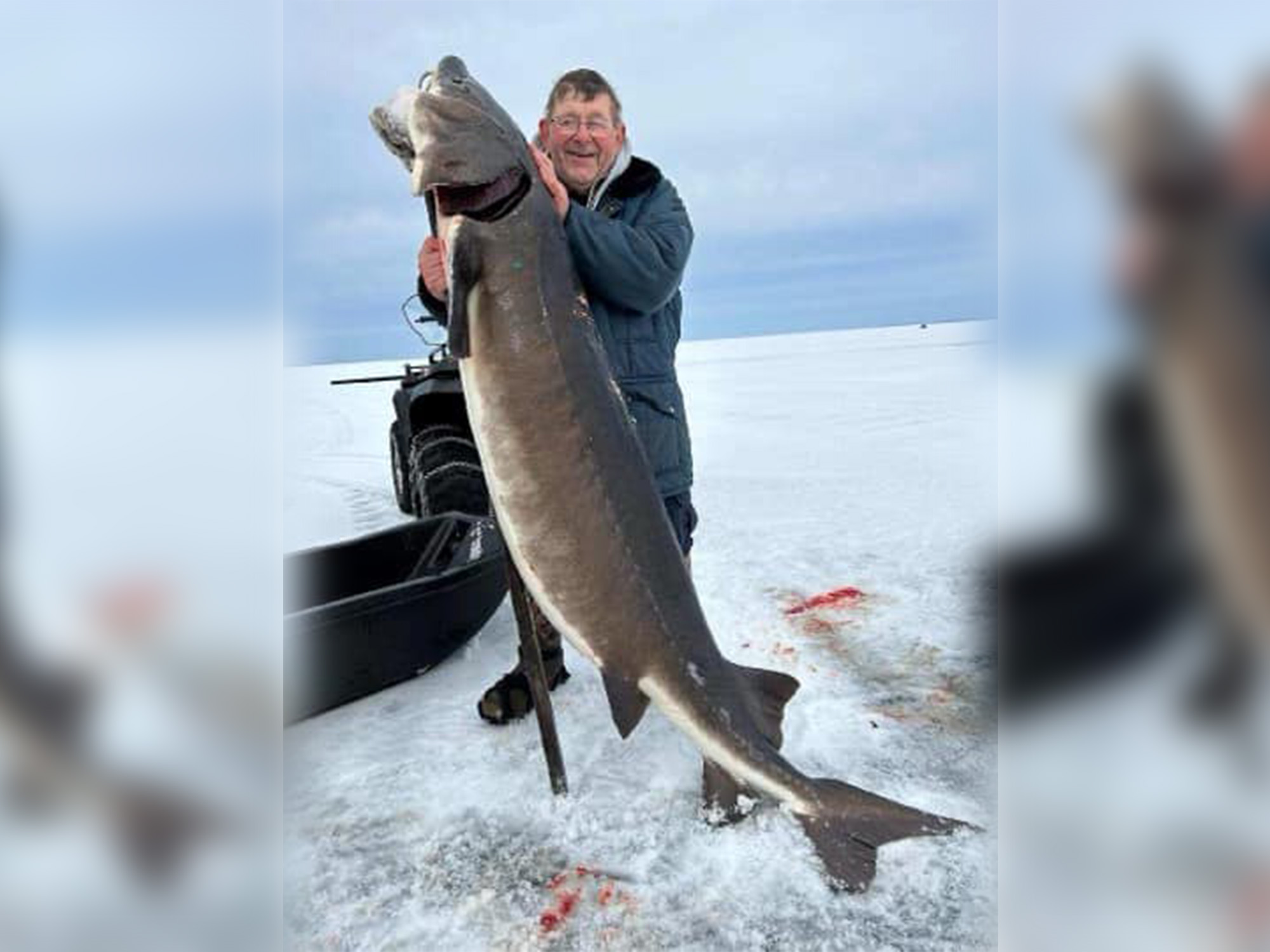 Wisconsin Fisherman Spears Record-Sized Sturgeon