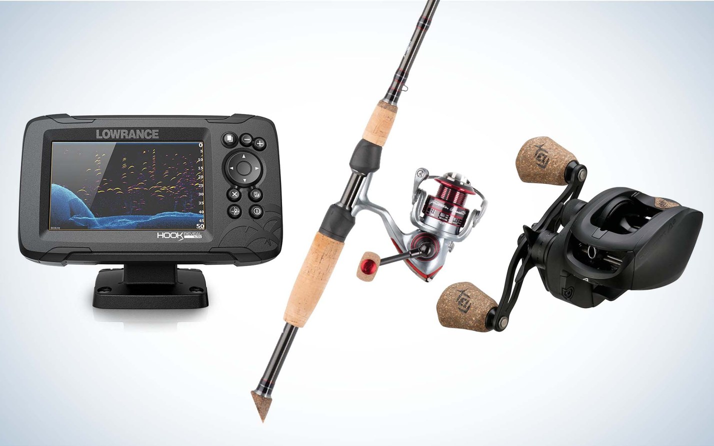 Amazon fishing rod, reel, and fish finder deals