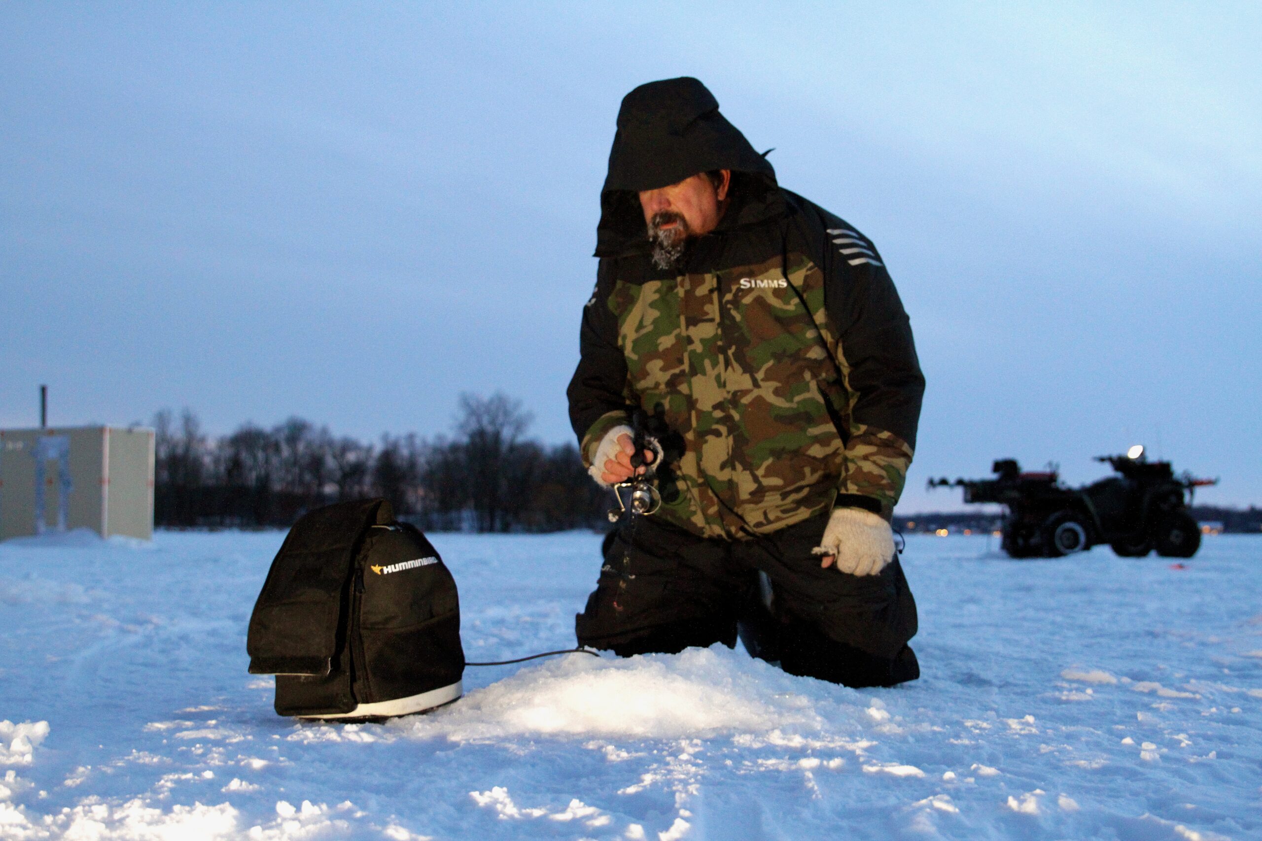 Frabill Ice Hunter Bib | Heavy Duty Insulated Ice Fishing Bibs 