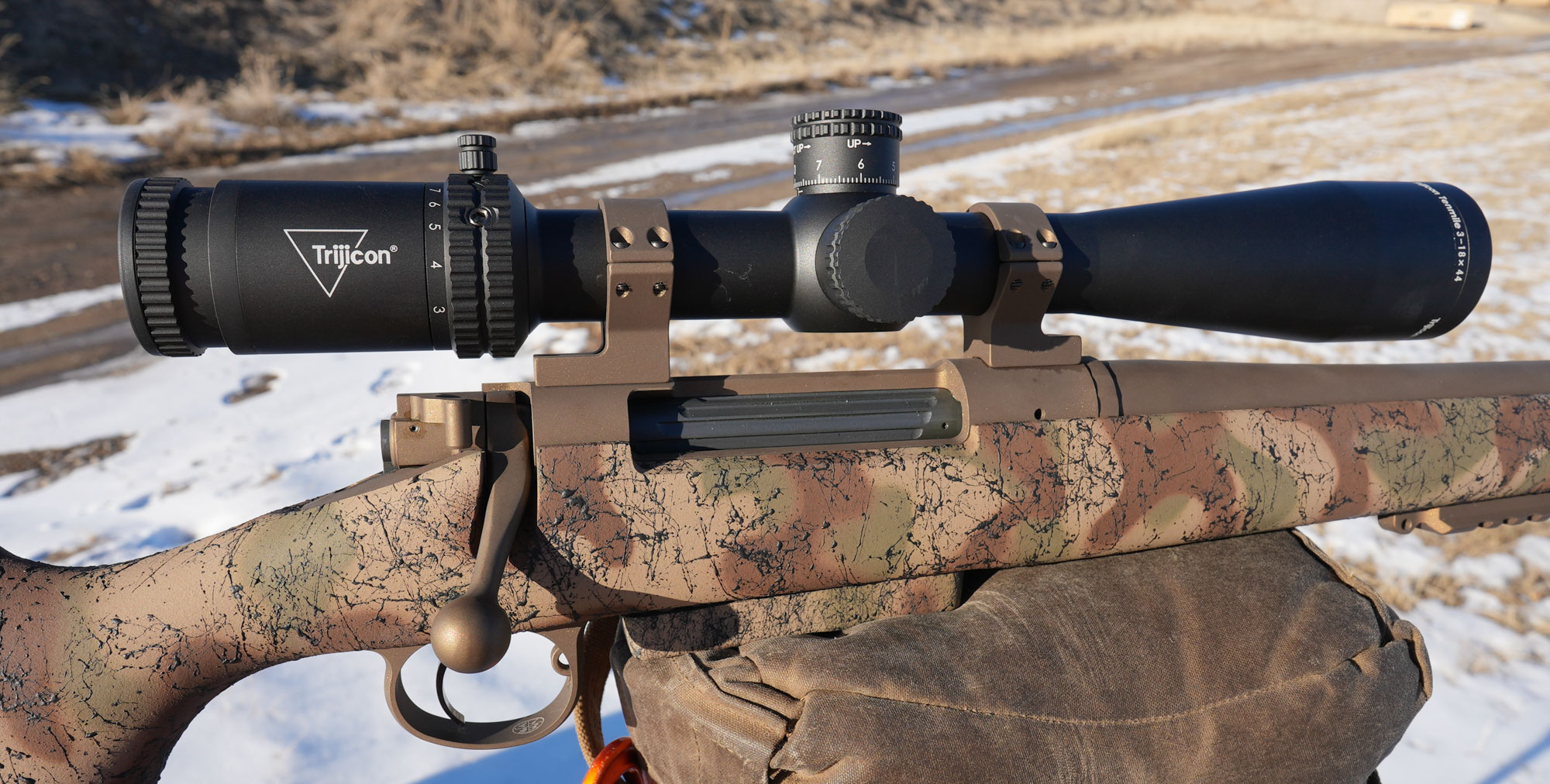 Trijicon Tenmile 3-18x44 FFP scope on a H-S Precision rifle