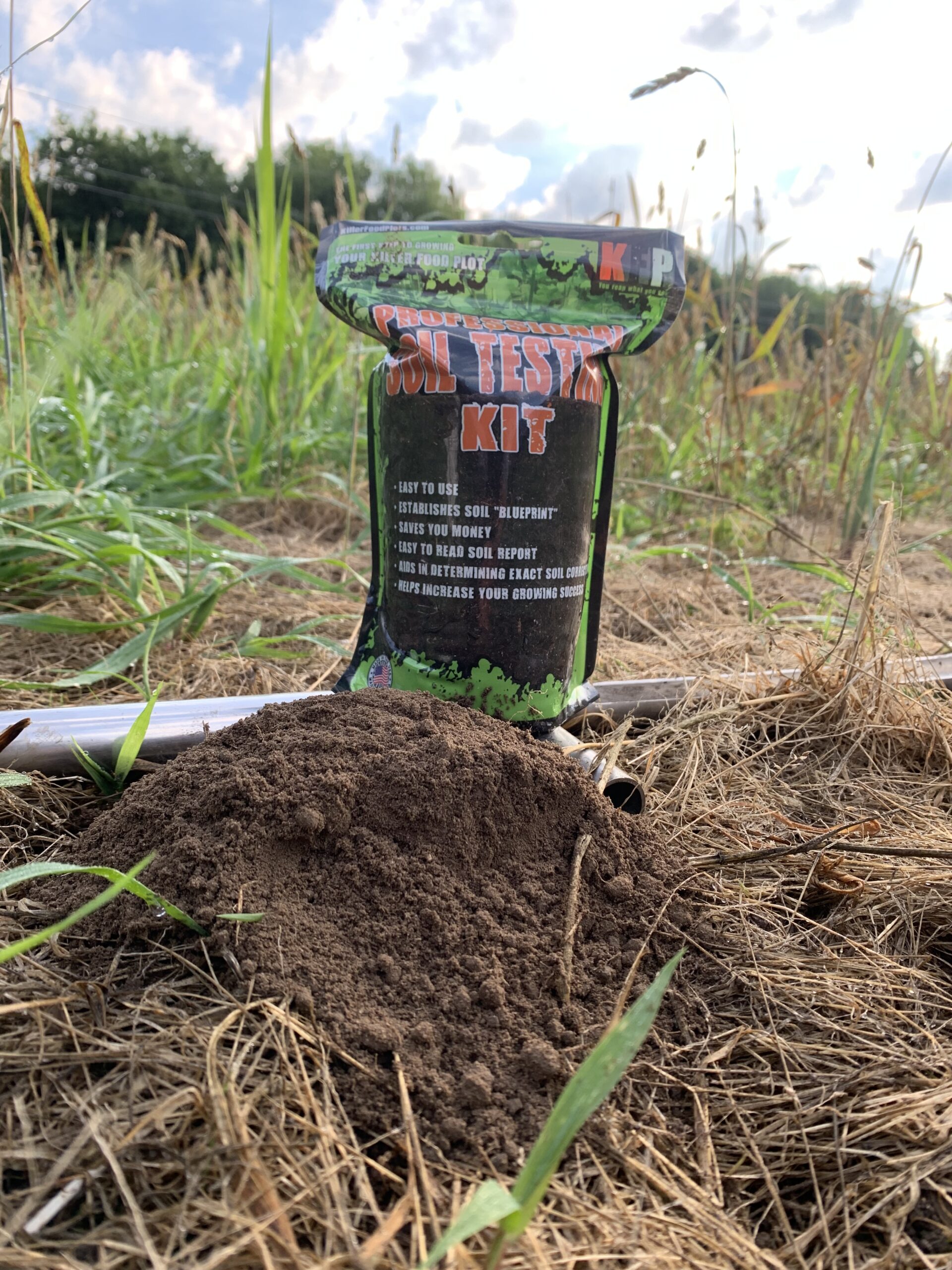Author tests Killer Food Plots' best soil test kit.