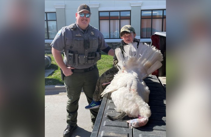 Youth Turkey Hunter Tags a Rare, White Gobbler